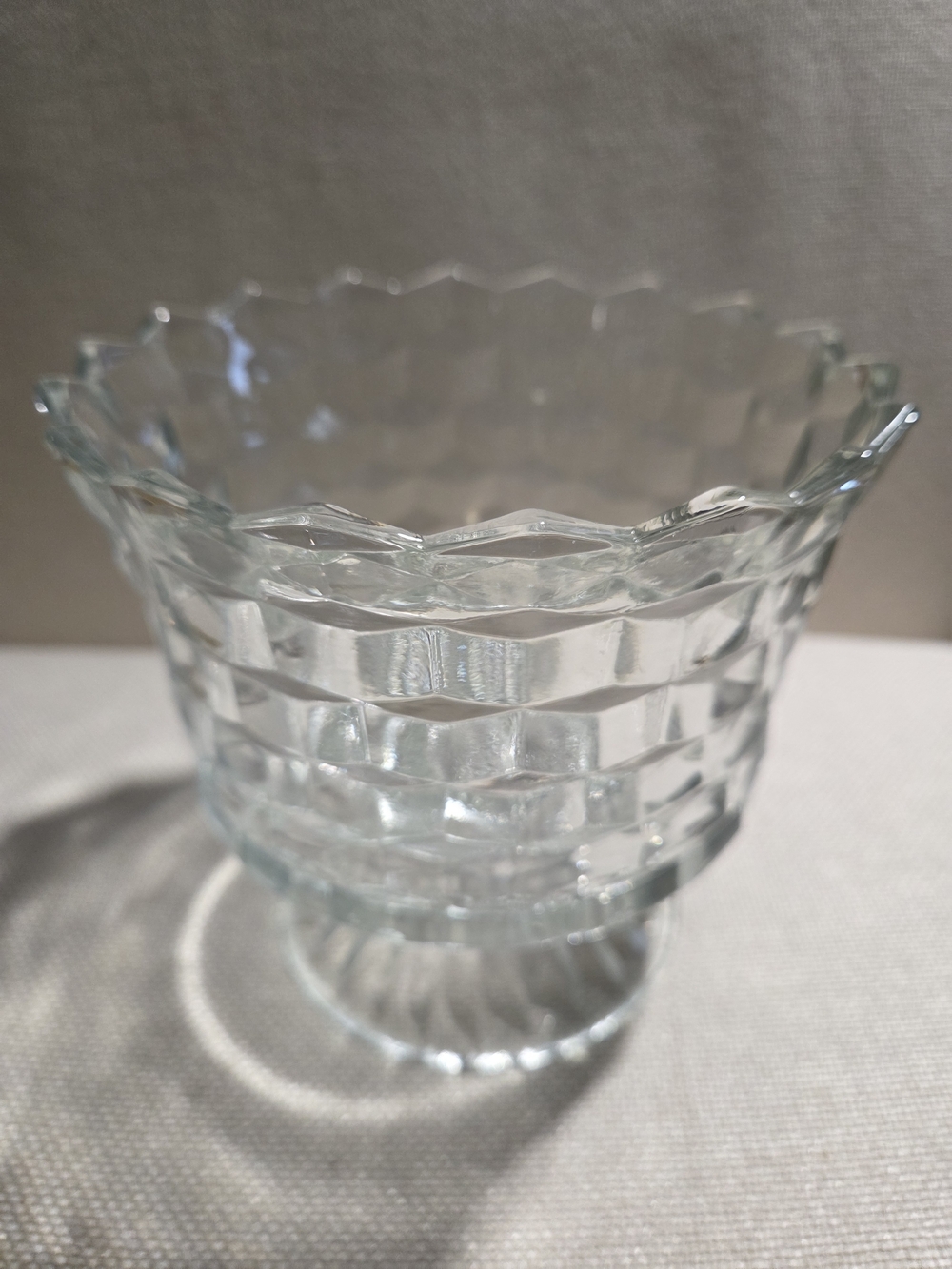 Vintage Fostoria American pattern footed compote or candy dish,
